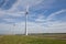 Row of windturbines at the IJsselmeer in the Netherlands