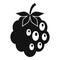 Rowan blackberry icon, simple style