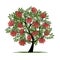 Rowan tree with berries for your design