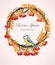 Rowan wreath with bird