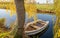 Rowboat in autumn