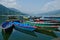 Rowboat at phewa lake,pokhara,nepal