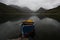 Rowboat on a pristine alpine lake