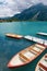 Rowboats on Lake Brienz, Berne Canton, Switzerland