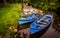 Rowboats at Ross Castle in Killarney Ireland