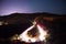 Rowena Crest viewpoint in Oregon at night