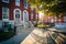 Rowhouses on Franklin Square, in Baltimore, Maryland.