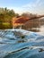 Rowing amidst calm waters