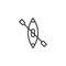 Rowing boat line icon