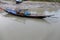 Rowing boat in the swampy areas of the Sundarbans, India