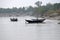 Rowing boat in the swampy areas of the Sundarbans, India