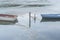 Rowing boats on a French lake