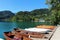 Rowing boats for hire Lake Bled Gorenjska Slovenia