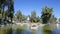 Rowing boats lake park Alegre Arequipa Peru