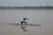 Rowing at Chandigarh City lake, India