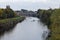 Rowing Eight on River Wye, Hereford, Herefordshire, UK