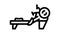 rowing machine line icon animation