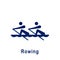 Rowing pictogram, new sport icon