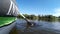 Rowing in a rubber kayak. Ukraine