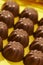 Rows appetizing chocolate bonbon
