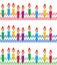 Rows of birthday candles