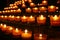 Rows of candles