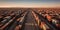 Rows of cargo containers stretch to the horizon, creating an awe-inspiring sight of endless stacks that signify global