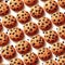 rows of chocolate chip cookies as a background