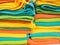 Rows of colorful hand towel