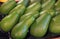 Rows of Deep Green Avocado Fruits for Sale in the Market