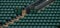 Rows of empty green spectators` chairs at Wimbledon All England Lawn Tennis Club.