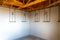 Rows of exposed showers in the bathrooms at the Manzanar Japanese Internment Camp in Independence California