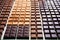 rows of finished chocolate bars perfectly aligned