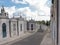 Rows of grave tombs in Alto deSao Joao cemtery, Lisbon