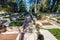 Rows of graves of soldiers who fell in the Israeli wars, in the military cemetery on Mount Herzl