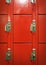 Rows of locked lockers