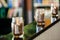 Rows of Mason Jars Full of Coffee Beans Background Espresso