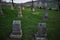 Rows of stones at St Johns Catholic Graveyard