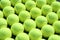 Rows of tennis balls