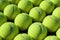 Rows of tennis balls