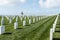 Rows of Tombstones at Fort Rosecrans National Cemetery