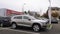 Rows of used cars at car dealership Volkswagen Skoda Kodiaq Brand