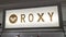 roxy shop brand logo and text sign chain of facade fashion surf store