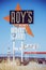 Roy`s Cafe and motel in Amboy, California, United states, alongside classic Route 66