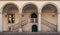 Royal arcade courtyard on Wawel castle in Krakow, Poland