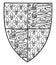 Royal Arms of Edward III of England, vintage engraving