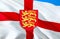 Royal arms of England on English flag. UK Royal National Symbol, 3D Rendering. British Royal flag. England flag and sign of