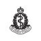 Royal Army Medical Corps or RAMC Badge Retro Black and White