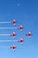 Royal Australian Air Force RAAF Roulettes formation aerobatic display team flying Pilatus P-9A aircraft.