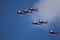 Royal Australian Air Force Roulettes formation aerobatic display team performing over Hobart